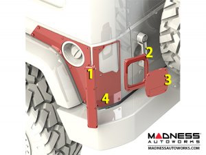 Jeep Wrangler JK Extended ExoSkin - Rear - 4 Door 